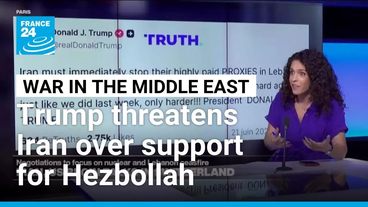 Trump threatens to strike Iran over support for Hezbollah as fighting continues in Lebanon