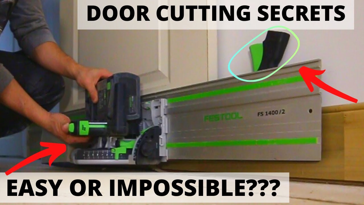 Fast Door Cutting While Still Hanging??? Festool TSC 55 for the WIN!!!