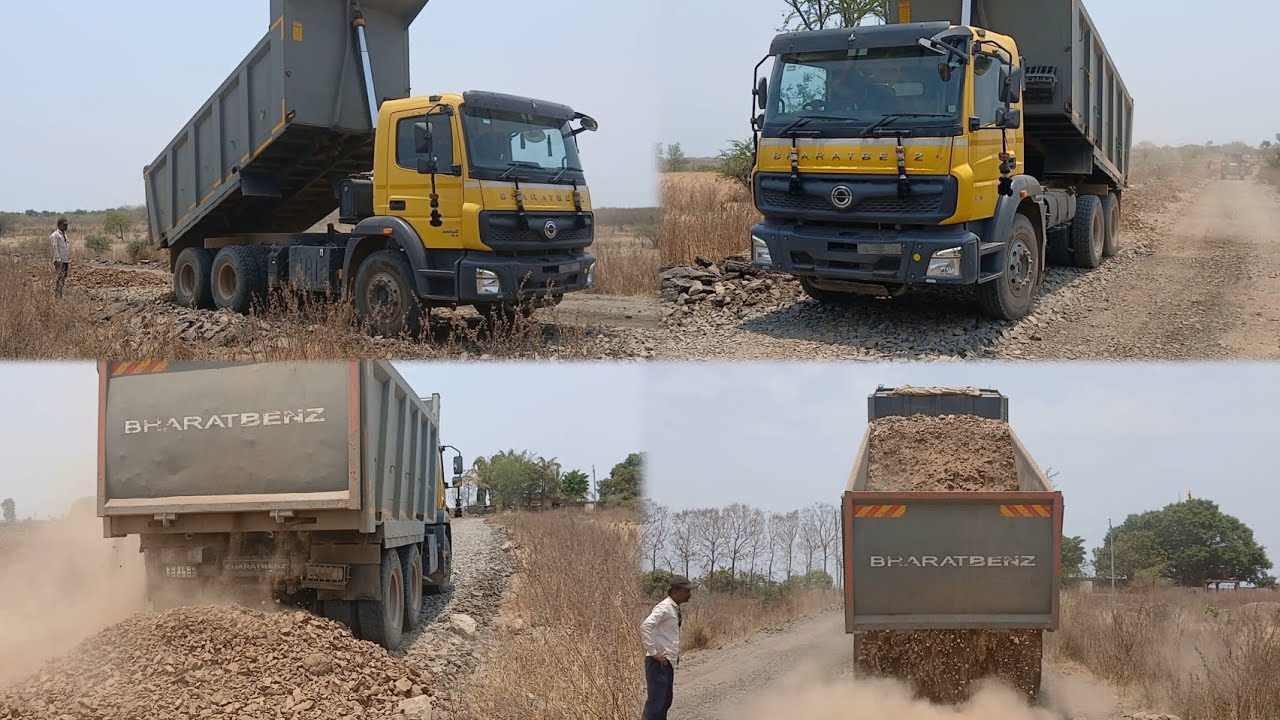 BharatBenz Tipper Anloading | BharatBenz 2826tk Tipper Truck Unloading
