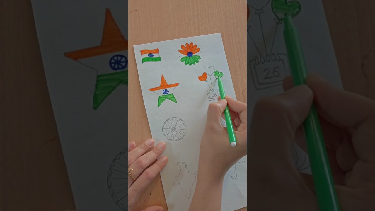 Make tiranga stickers at home #diy #sticker #republicday #india