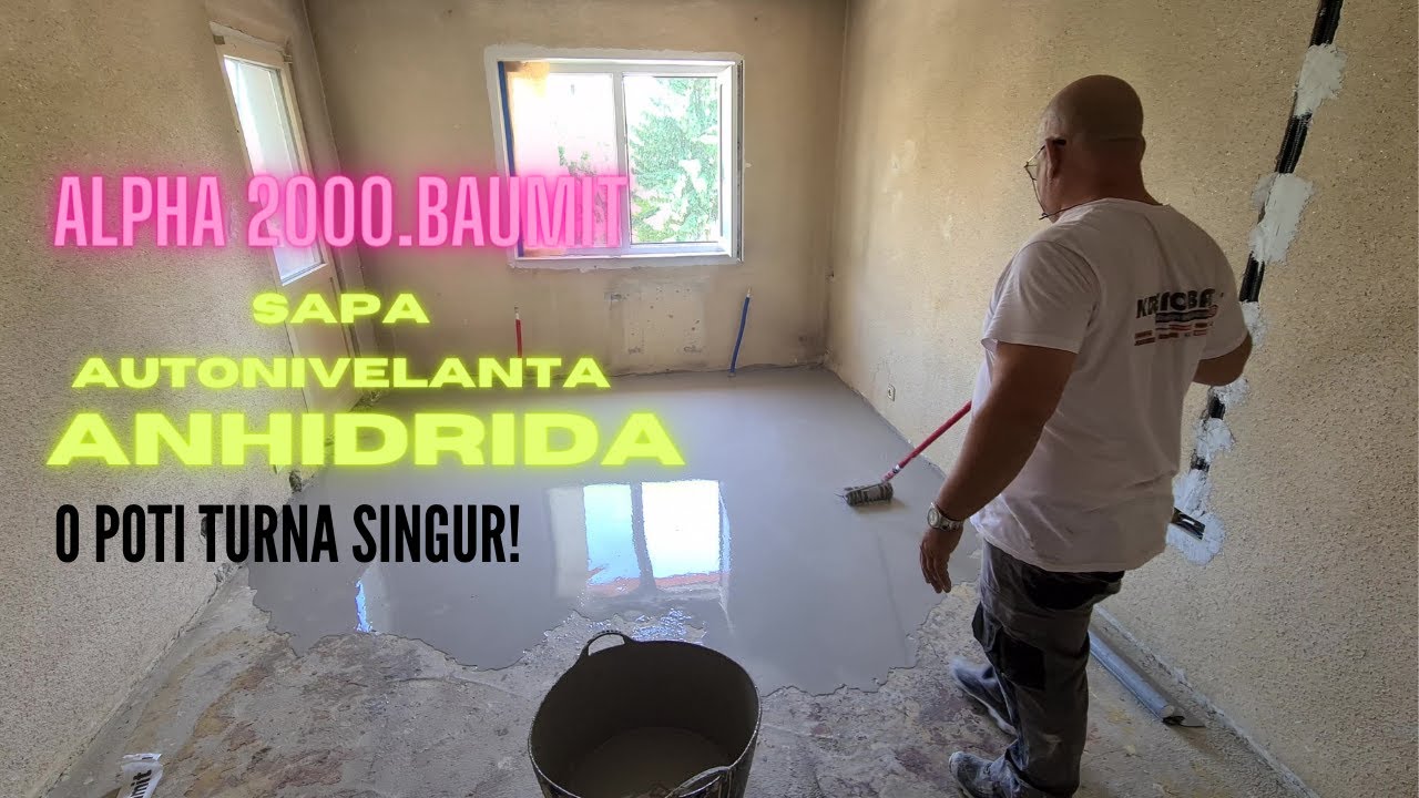 Renovare completa apartament vechi Tg-Jiu. Turnare sapa anhidrida. ALPHA 2000. Baumit.