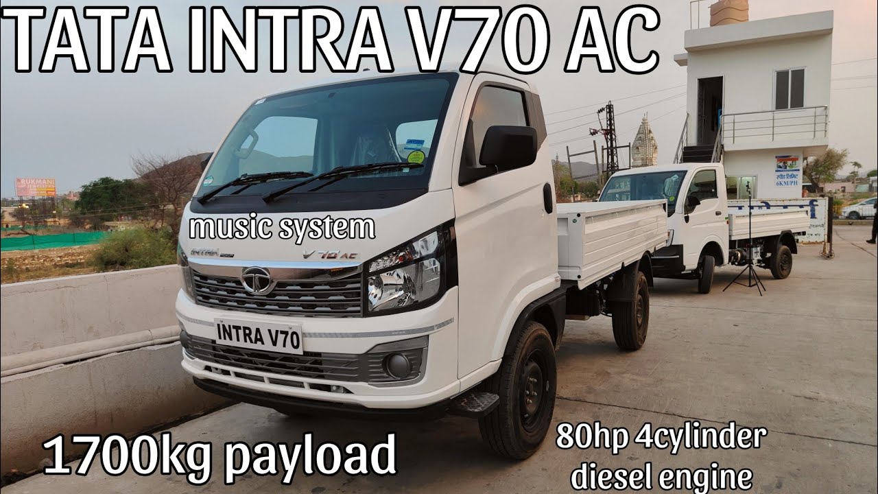 TATA INTRA V70 AC 80hp 4cylinder 1.7ton payload diesel engine pickup truck 9.8ft load body