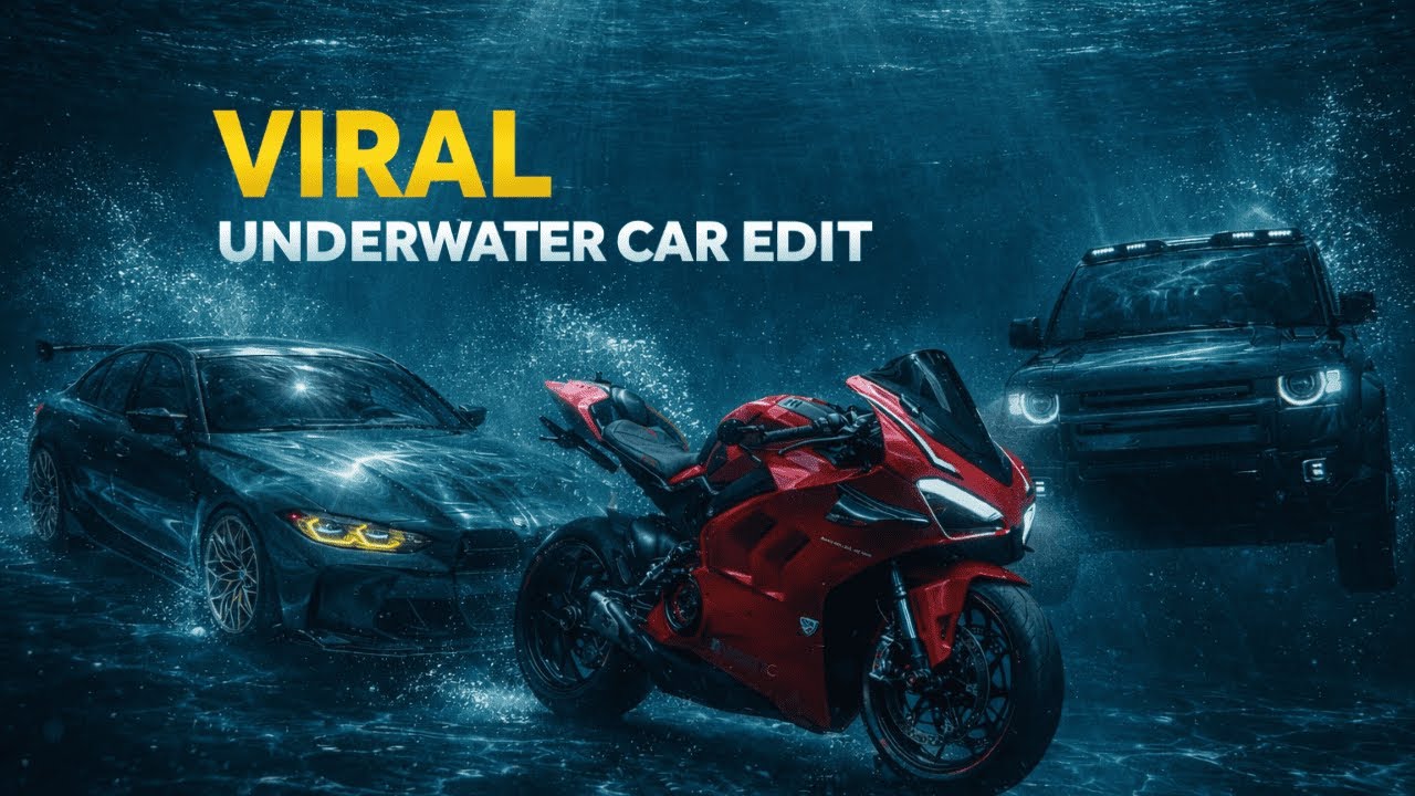 VIRAL Underwater Car Edit 🚗🌊 | Trending on Instagram | Tutorial | Prompt