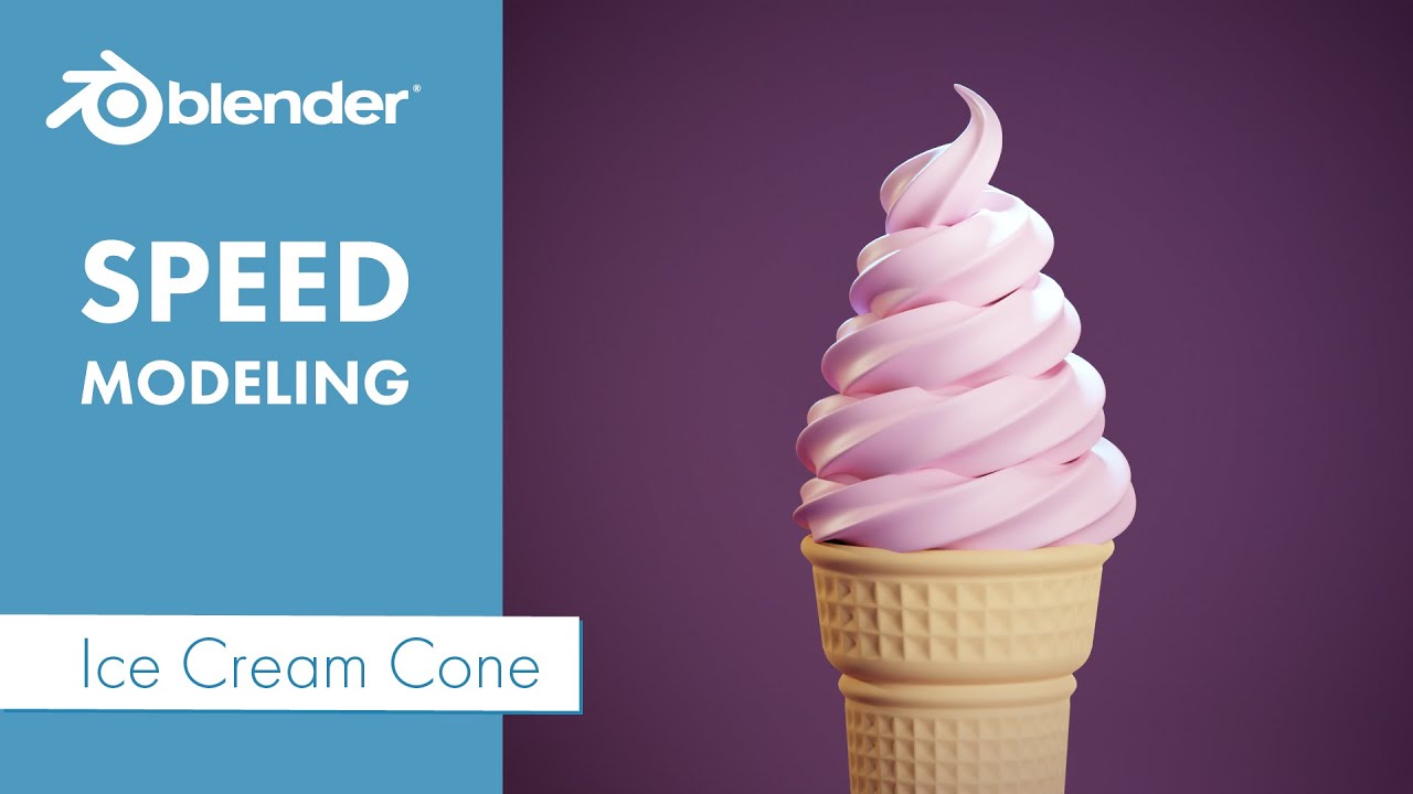 Ice Cream Cone Speed Modeling In Blender