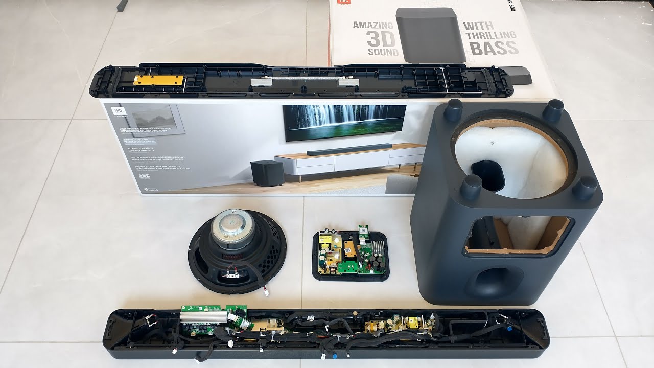 JBL Soundbar BAR 500 Look Inside (Disassembled) Teardown (Desmontada) Por dentro