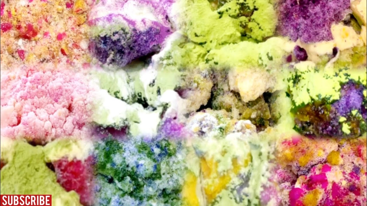 REQUESTED VIDEO | ASMR QIAN OLD MIX COLORFUL & CRUNCHY ICE CHUNKS EATING