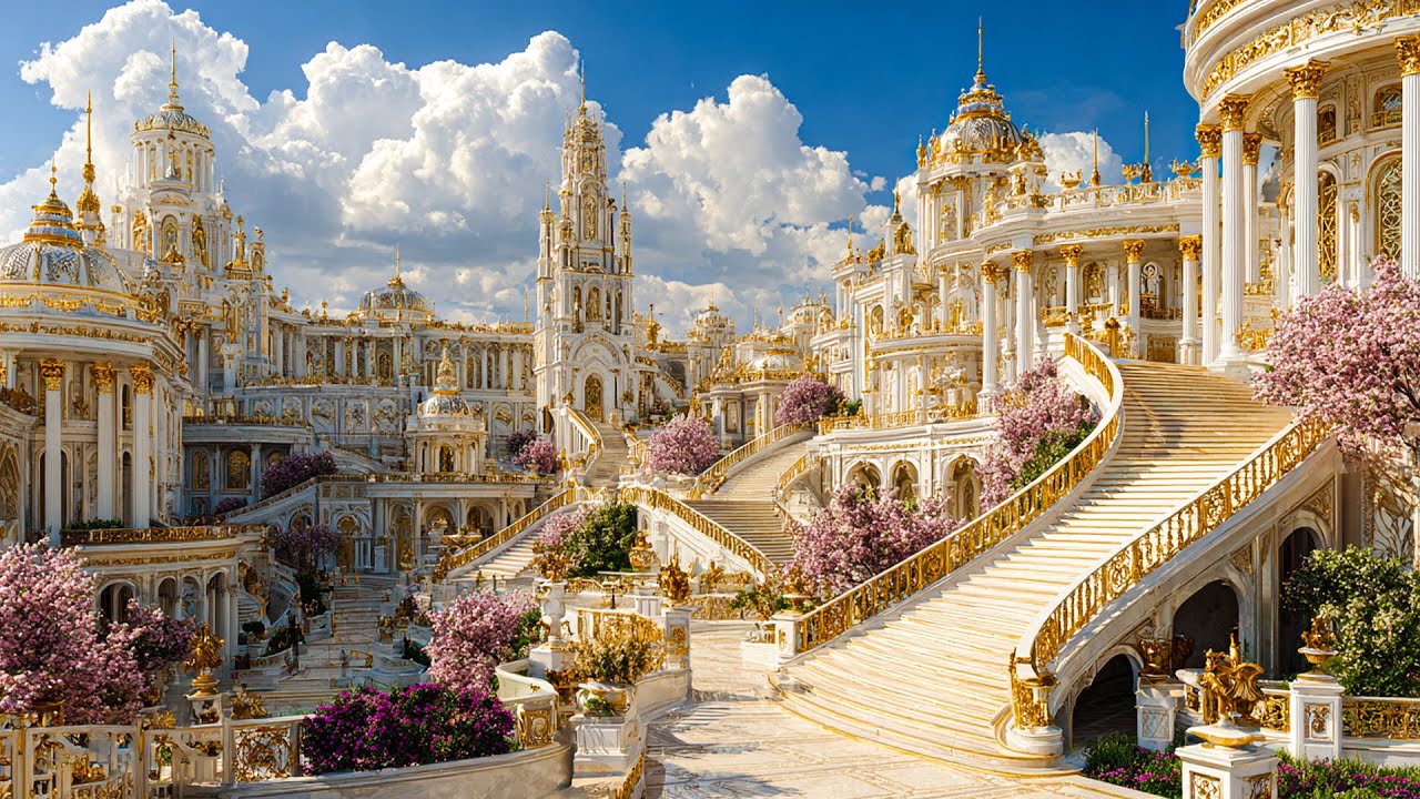 Walking Through the Golden City Above the Clouds