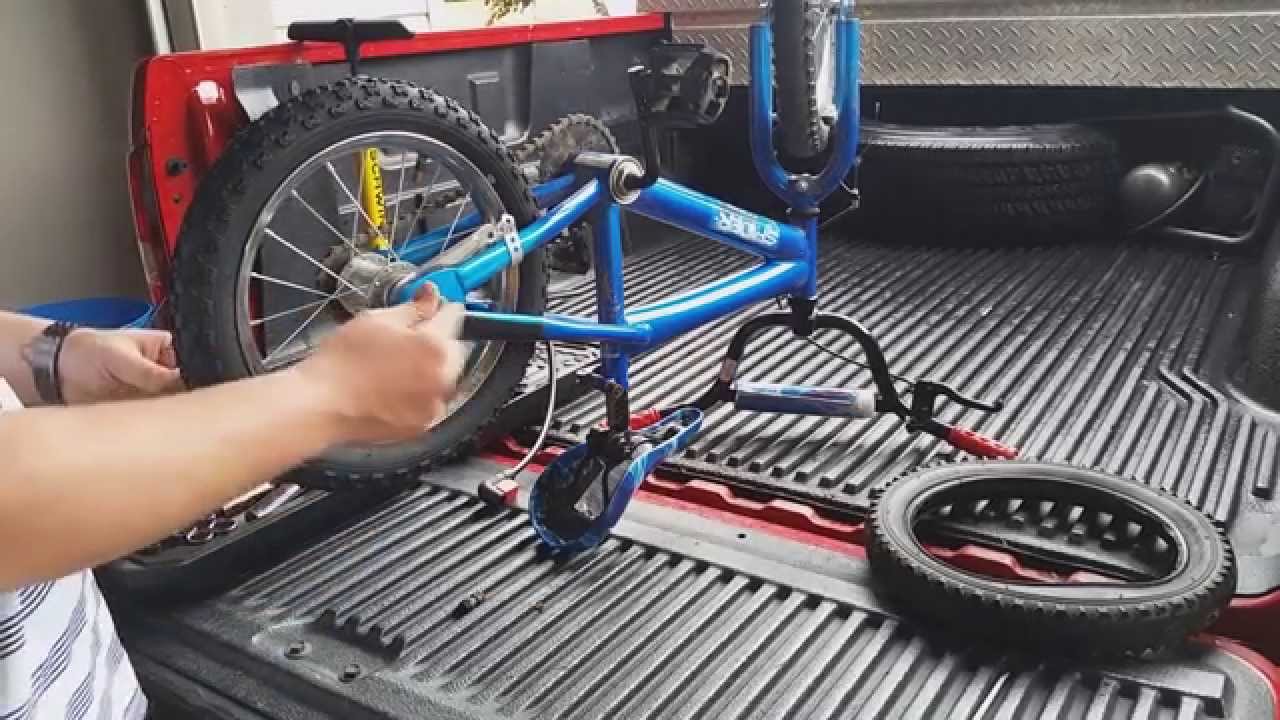 how I changed the back tire and tube on my kid's bike