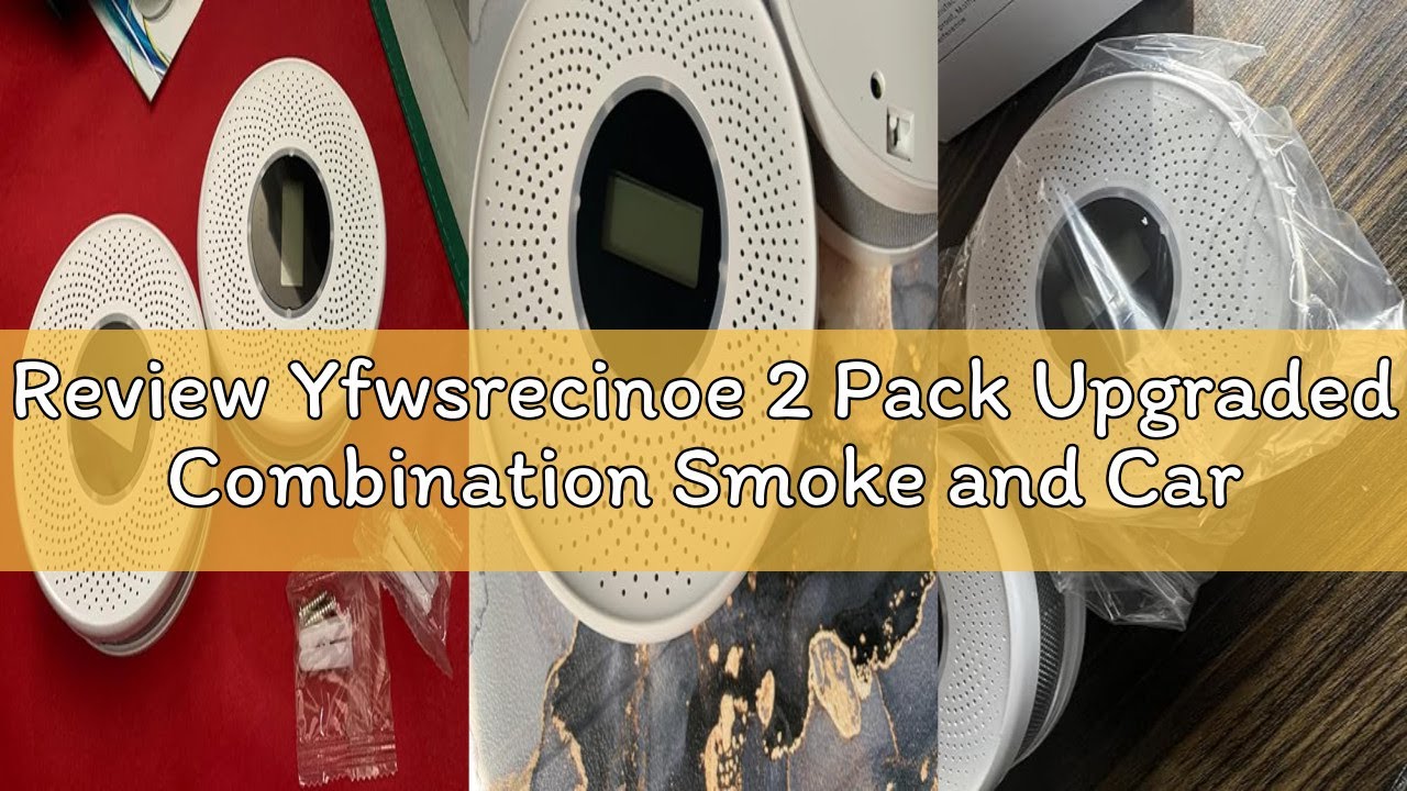 Review Yfwsrecinoe 2 Pack Upgraded Combination Smoke and Carbon Monoxide Alarm Detector, Dual Sensor
