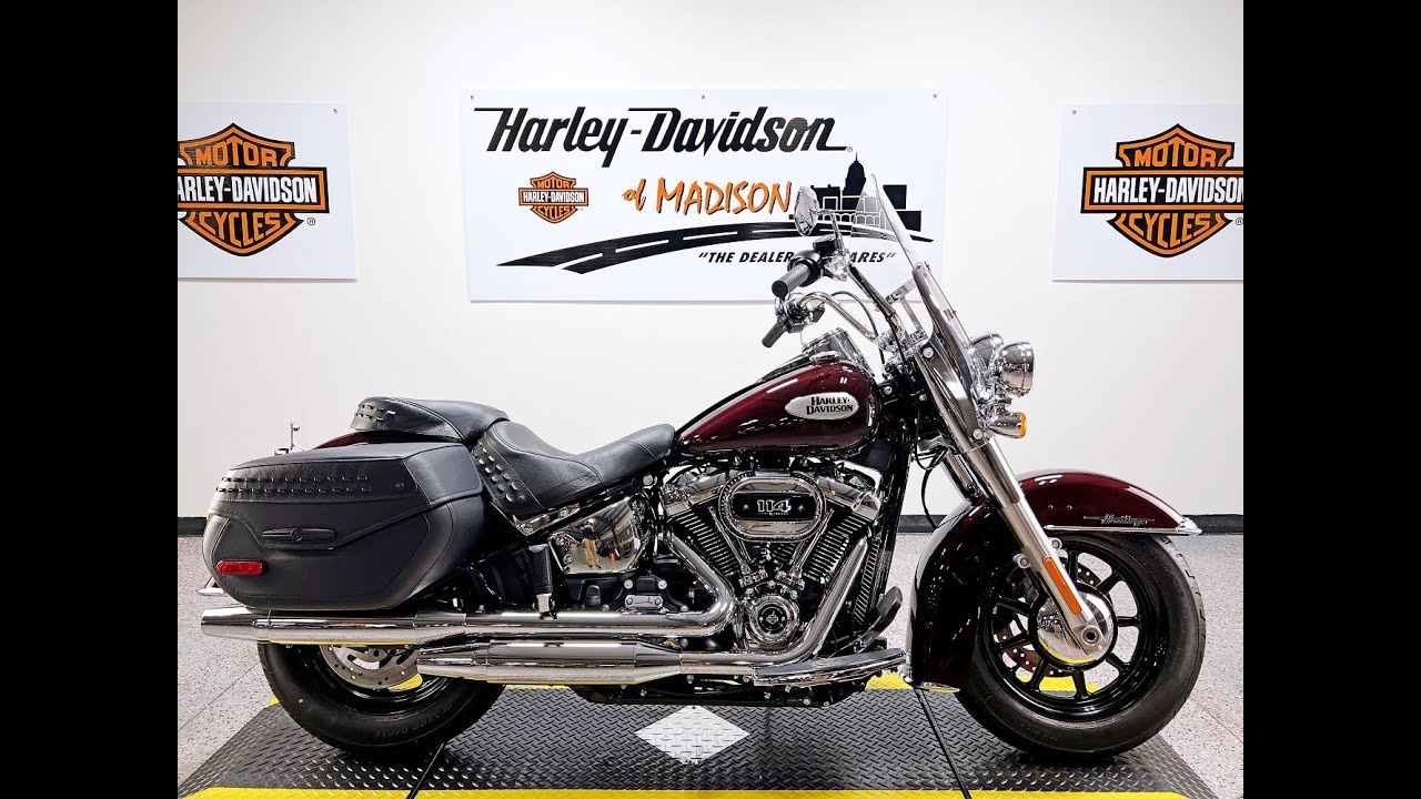 2022 HERITAGE SOFTAIL CLASSIC FLHCS MIDNIGHT CRIMSON BLK WHEELS