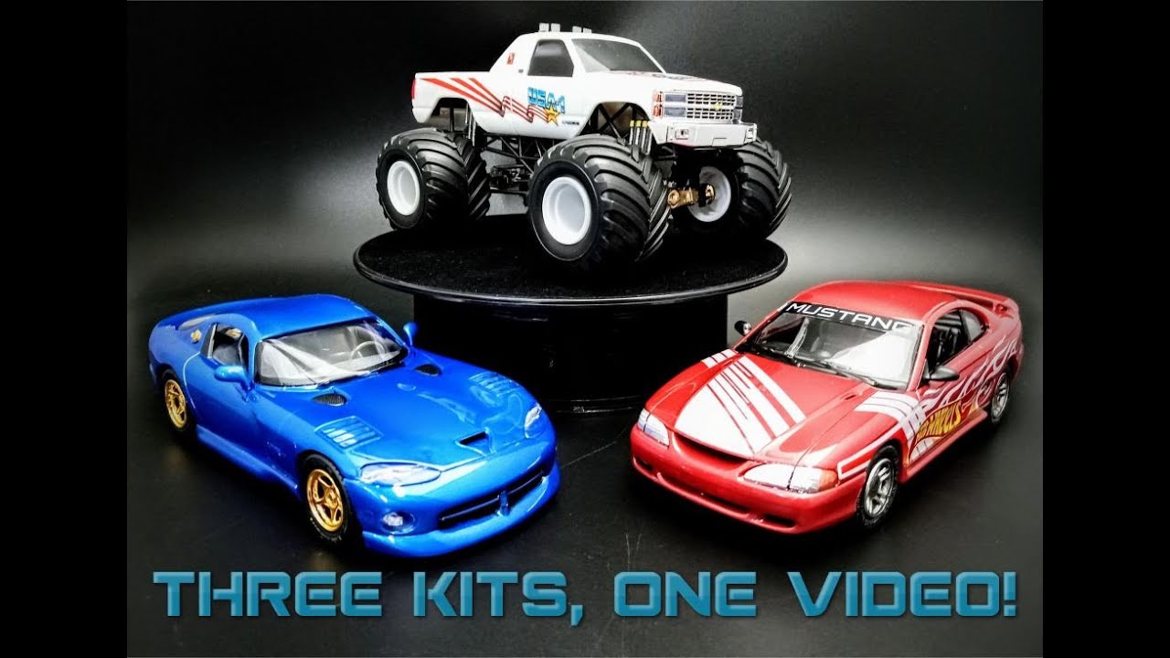 USA1 Chevy Silverado Dodge Viper GTS Mustang 1/25 Scale Model Kit Build How To Assemble Paint Decal