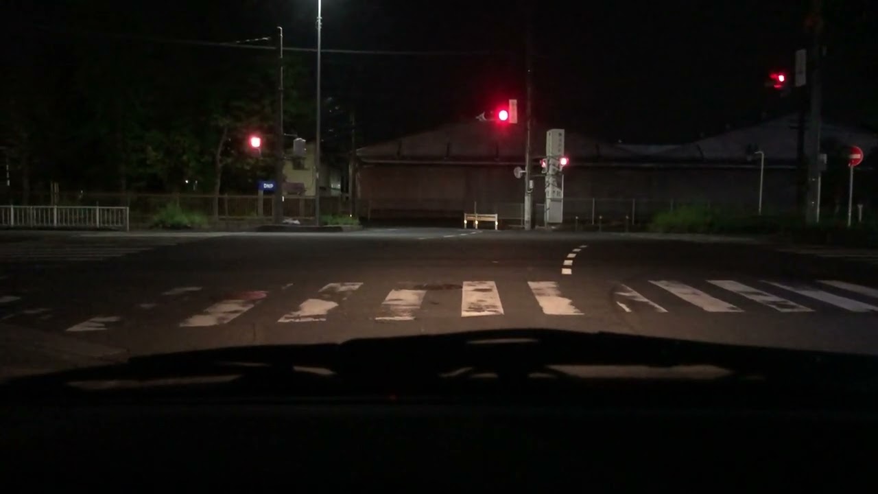 Driving in Rural road at night for sleep,work,study (rear camera)