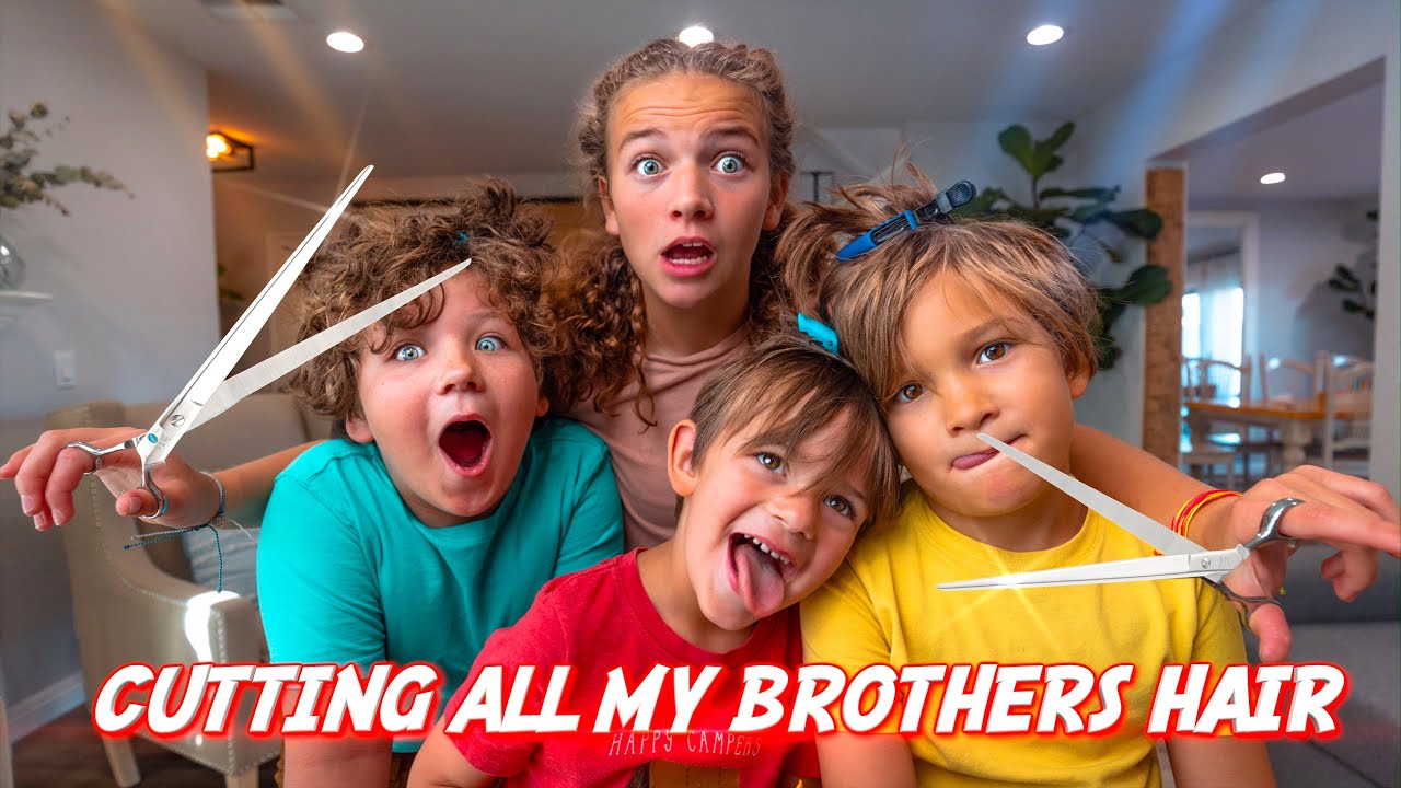 I CUT ALL my brothers hair and surprised my mom!