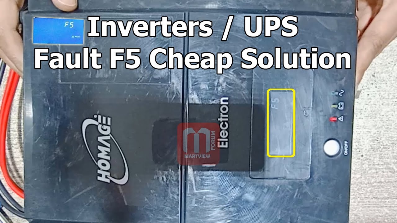 How to Repair UPS Fault F5 Cheap Solution For UPS Error 5