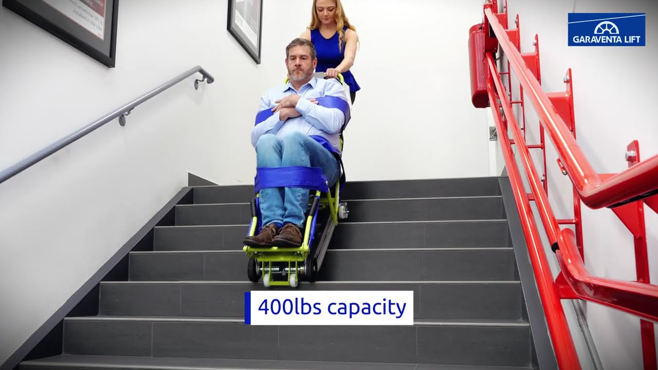 Emergency evacuation chair Garaventa lift