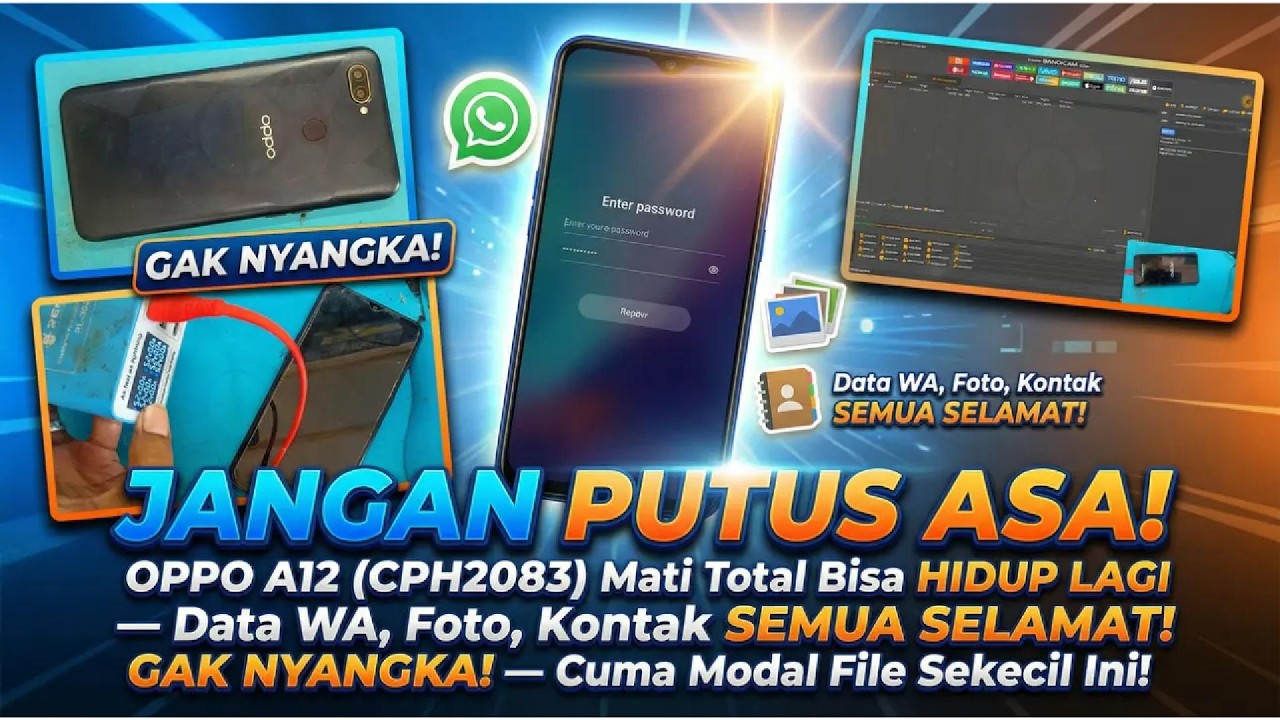 OPPO A12 (CPH2083) Mati Total Detek PC Bisa HIDUP LAGI — Data WA, Foto, Kontak SEMUA SELAMAT!