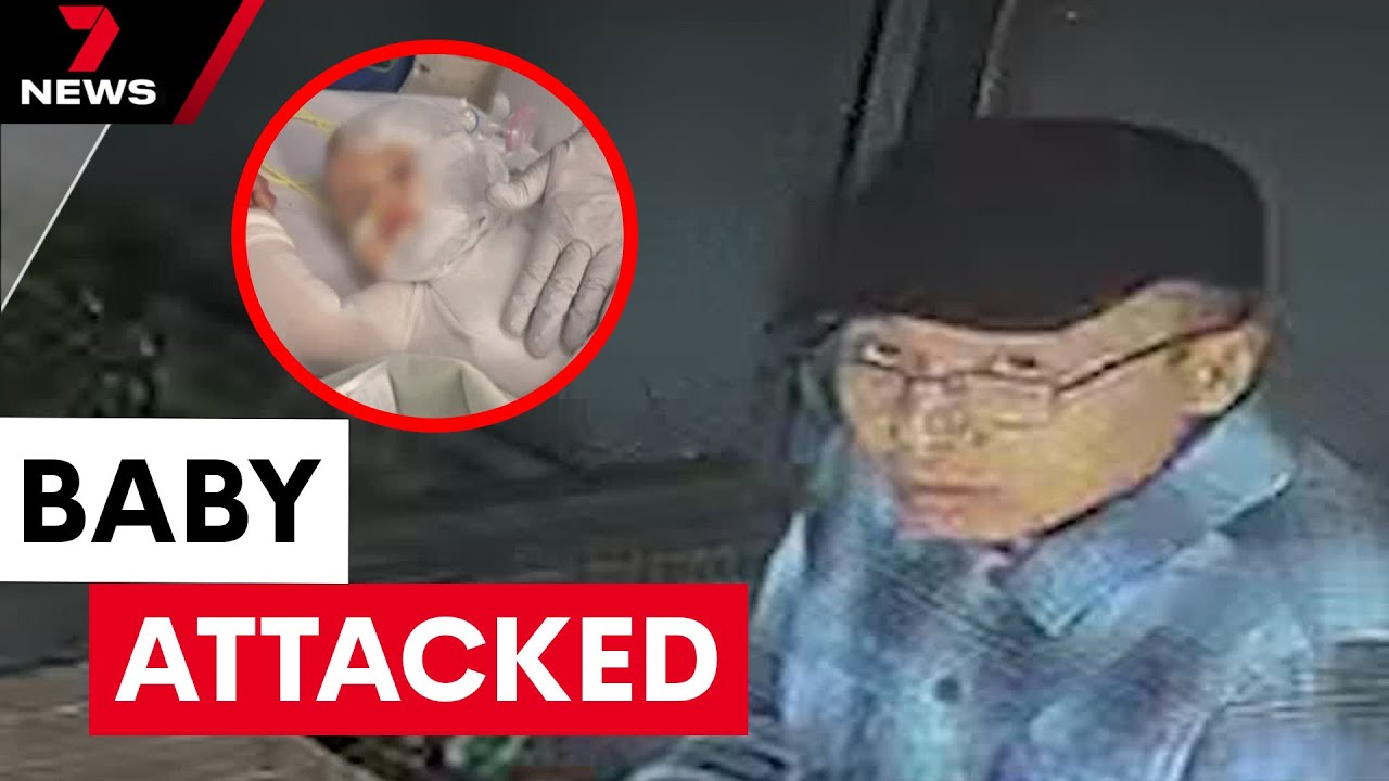 Search underway for man accused of attacking baby | 7NEWS