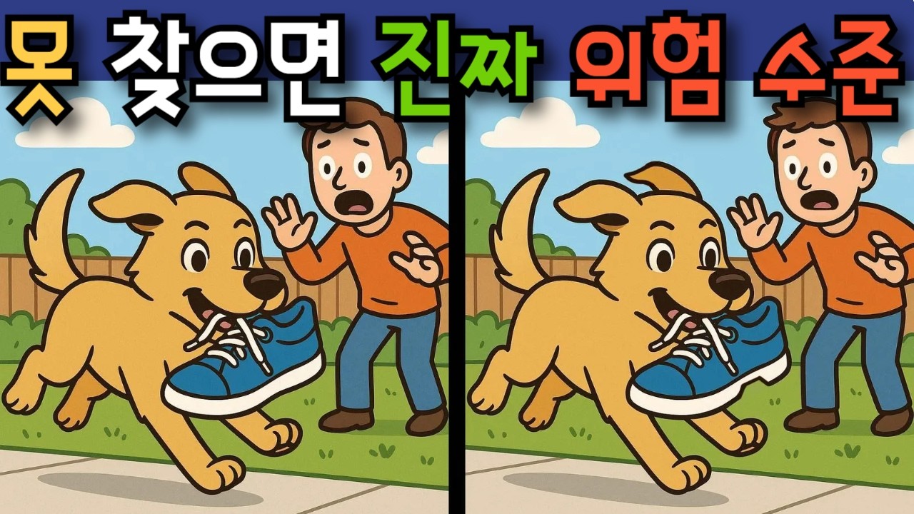 #383 정답을 하나도 못 찾았다면 진짜 치매 위험 수준입니다 #다른그림찾기 #두뇌훈련 #치매예방퀴즈