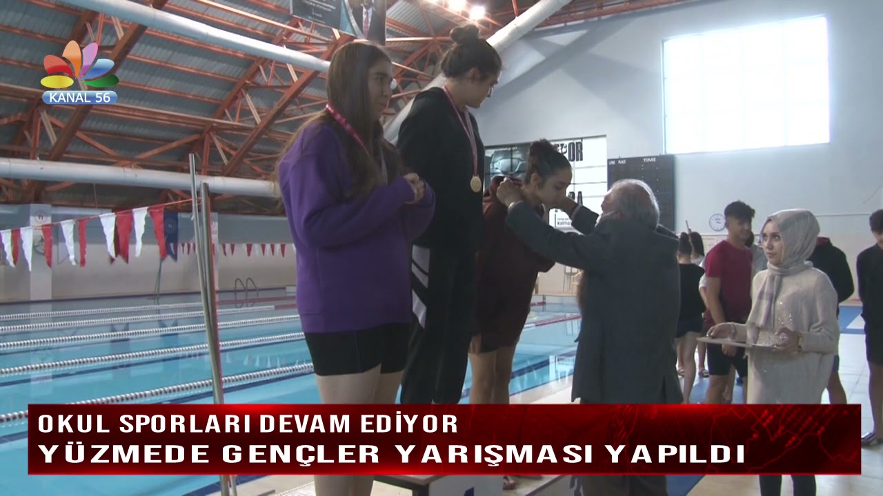 OKUL SPORLARI DEVAM EDİYOR YÜZMEDE GENÇLER YARIŞMASI YAPILDI