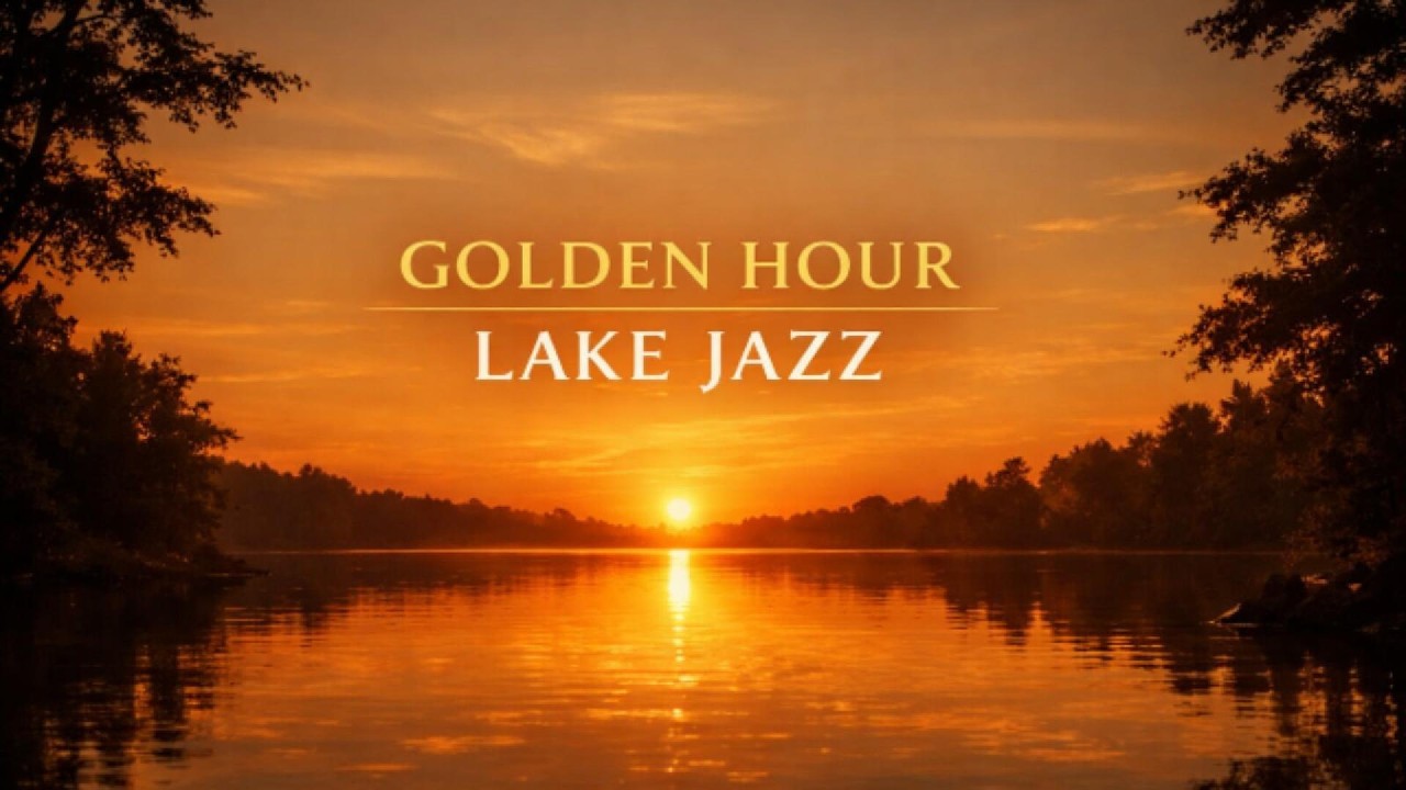 Golden Hour Lake Jazz 🌇 | Warm Sunset Jazz for Relax, Study & Reflection