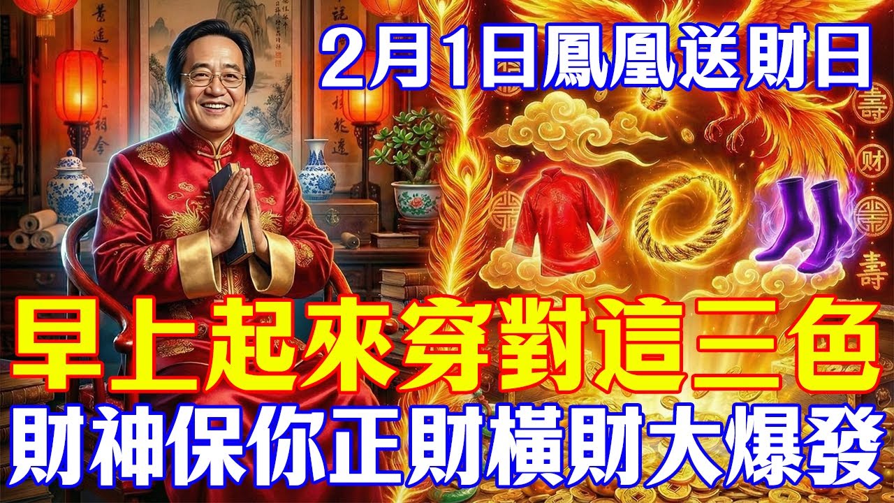 倪海廈叮囑：2月1日鳳凰開天門，明早起床“這三色”千萬要穿！穿錯窮一年，換對旺十年！錯過再等60年！#倪海廈 #中醫養生 #經方 #財運 #2026運勢 #物理中醫 #開運 #陽氣#2月1日