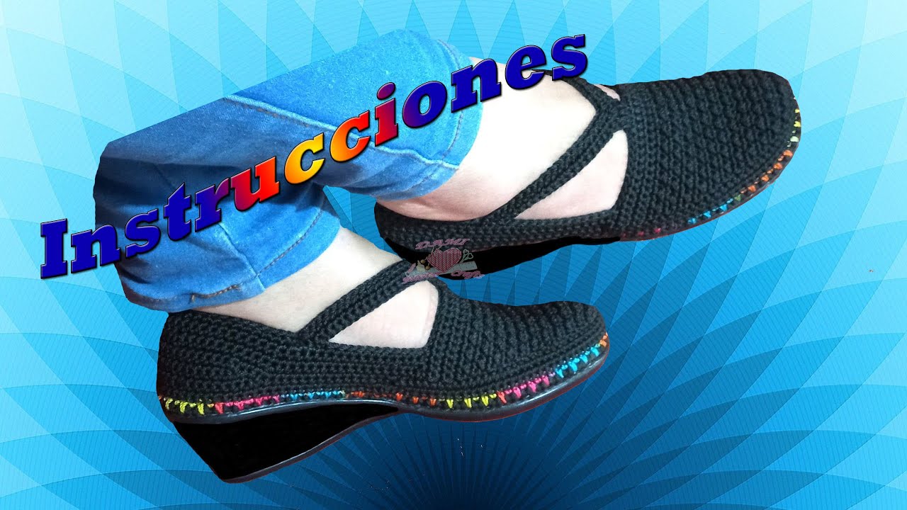 🌈❤️Zapato CROCHET  multicolor 🌈 