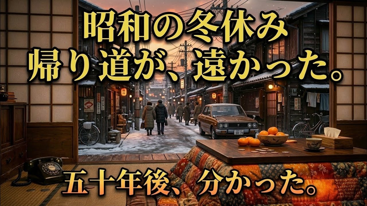 昭和の冬休み、帰り道だけ遠
