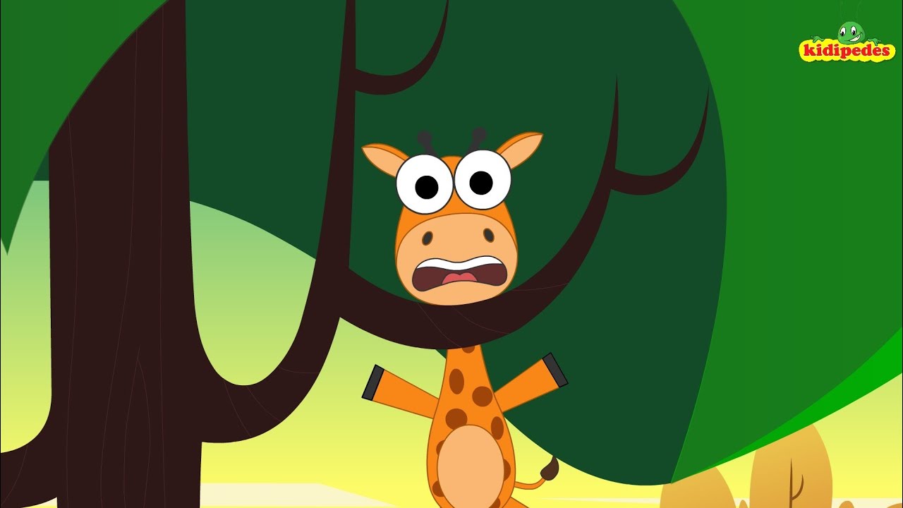 Five Little Giraffes Jumping On The Bed Children Nursery Rhyme