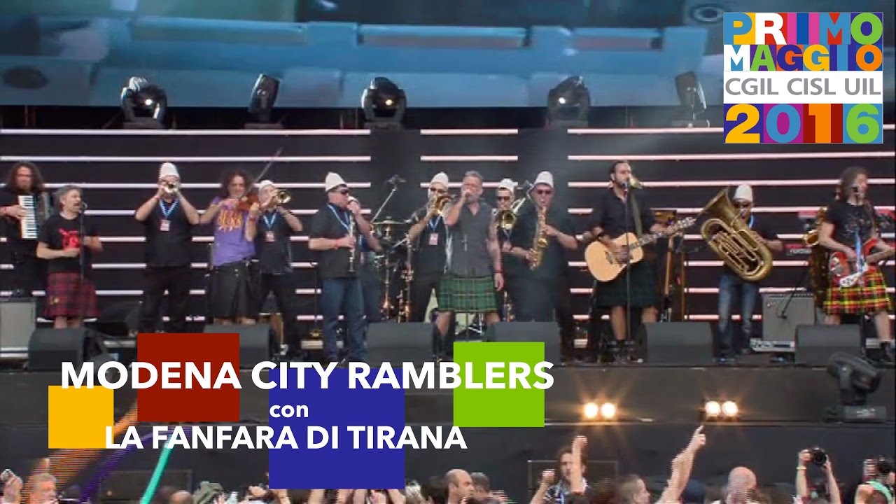 Modena City Ramblers con la Fanfara di Tirana - PrimoMaggio2016