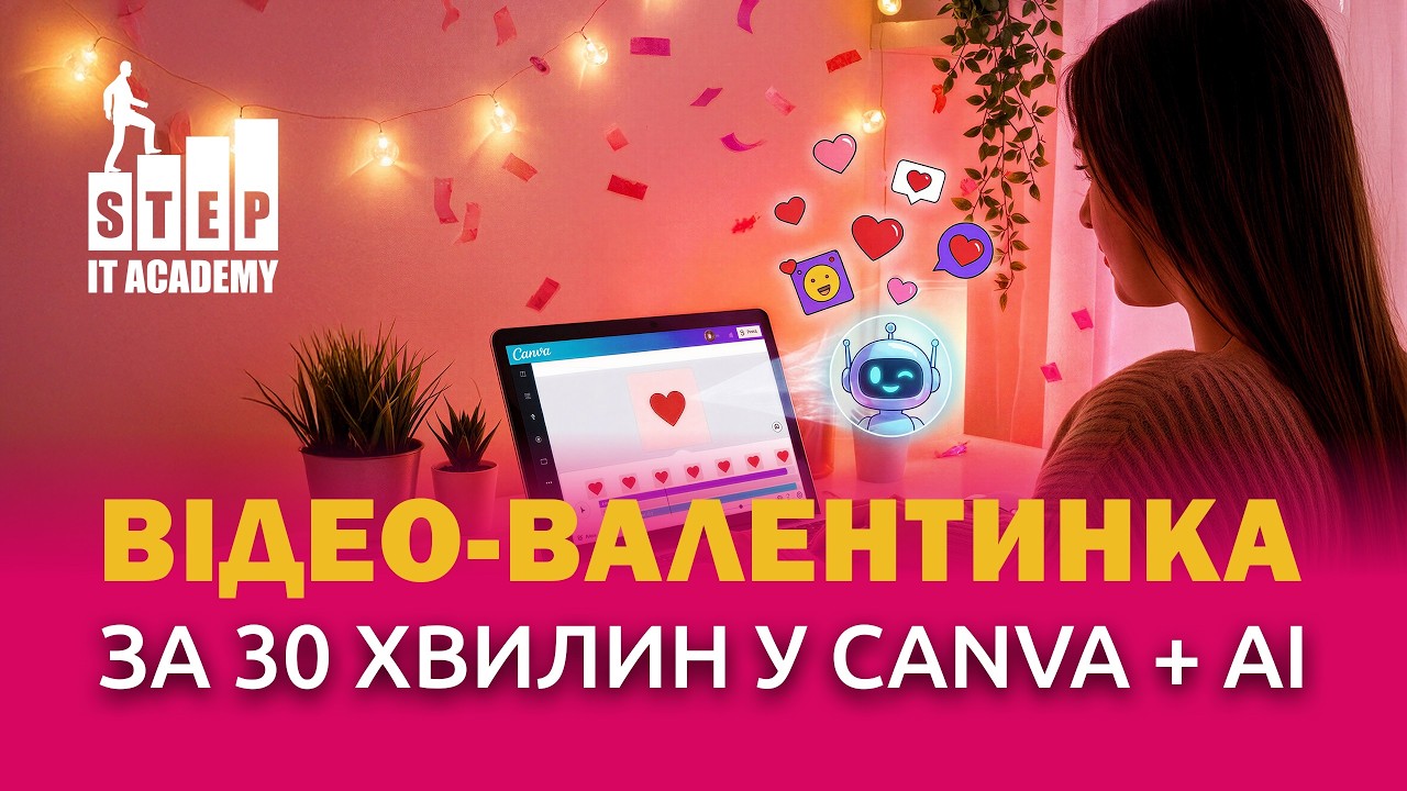 ONLINE майстер-клас: Відео-валентинка за 30 хвилин у Canva + AI