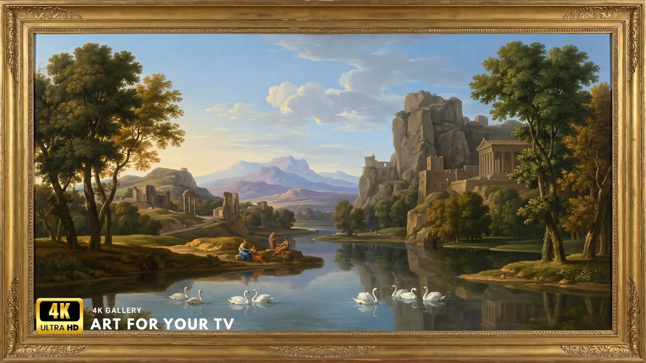 Beautiful Classical Landscape Painting 4K | Vintage Frame TV Screensaver