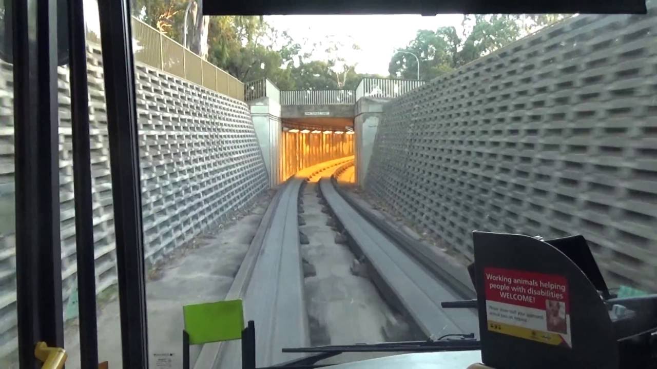 Adelaide O-Bahn Route No.501  Driving View City to Walkleys Road Bus Stop