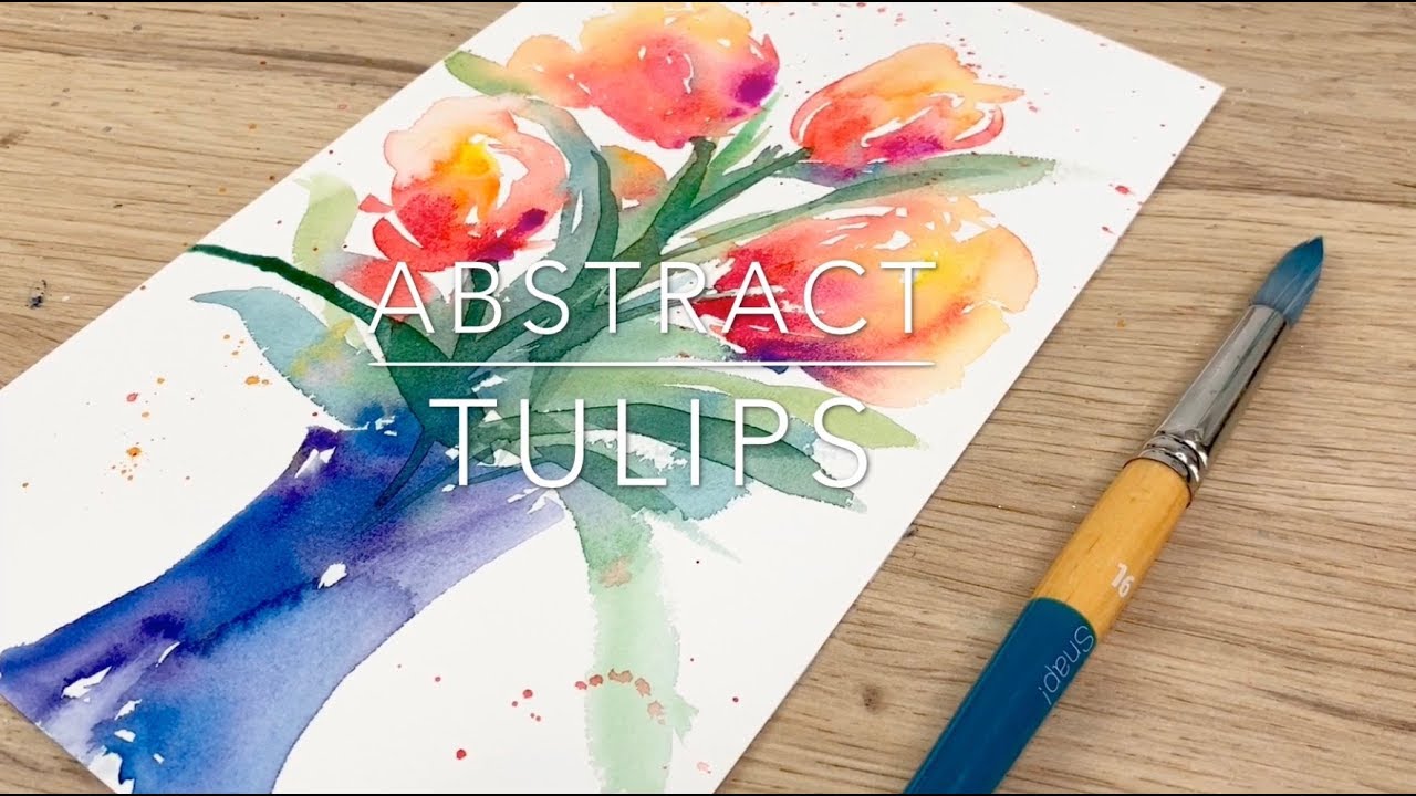 Abstract Watercolour Tulips