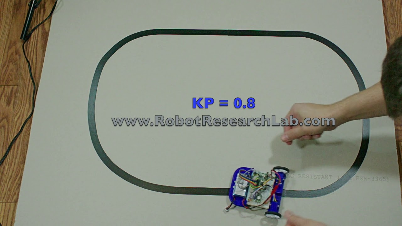 PID Line Follower Tuning KP=0.8 KD=0.0