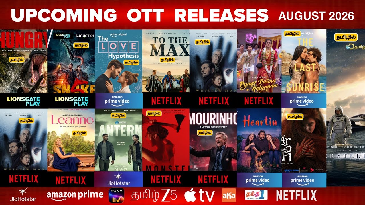 Upcoming New OTT Tamil Movies | Upcoming OTT Release Movies in Tamil & Tamil Dubbed Reviews