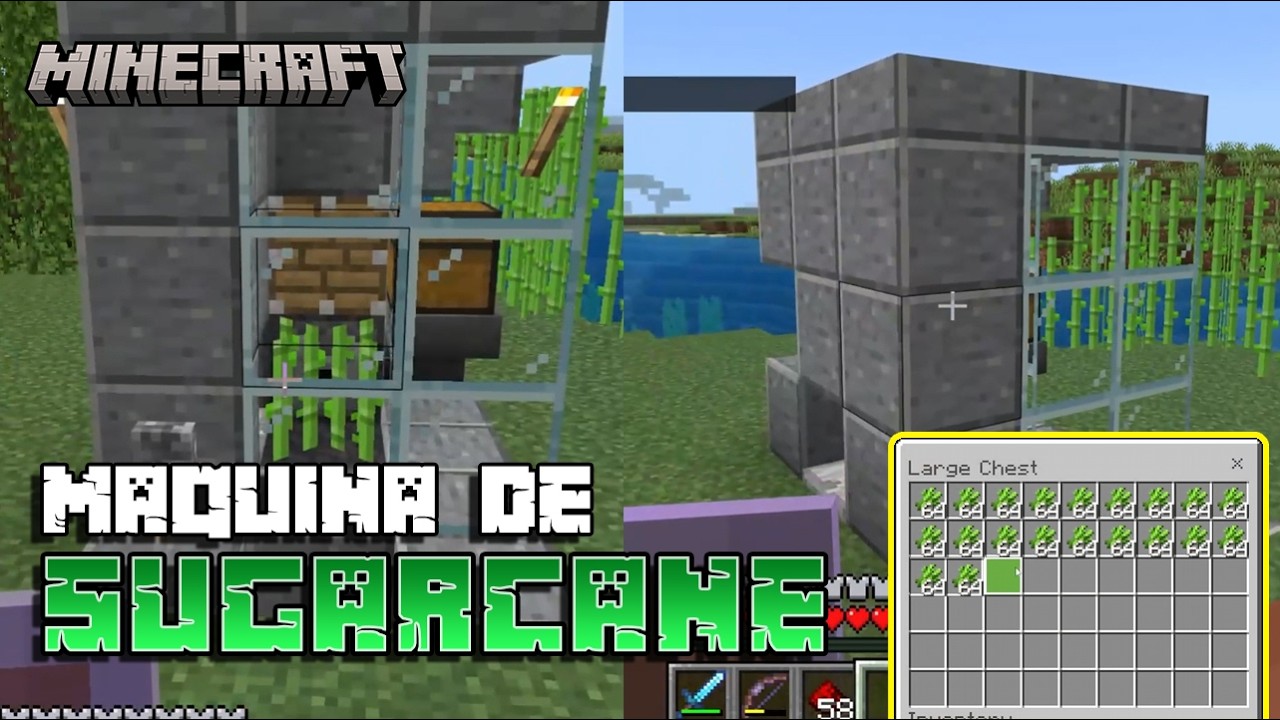 Maquina de Sugarcane en Directo! - #shorts #minecraft #fun #machine #minecraftmachines