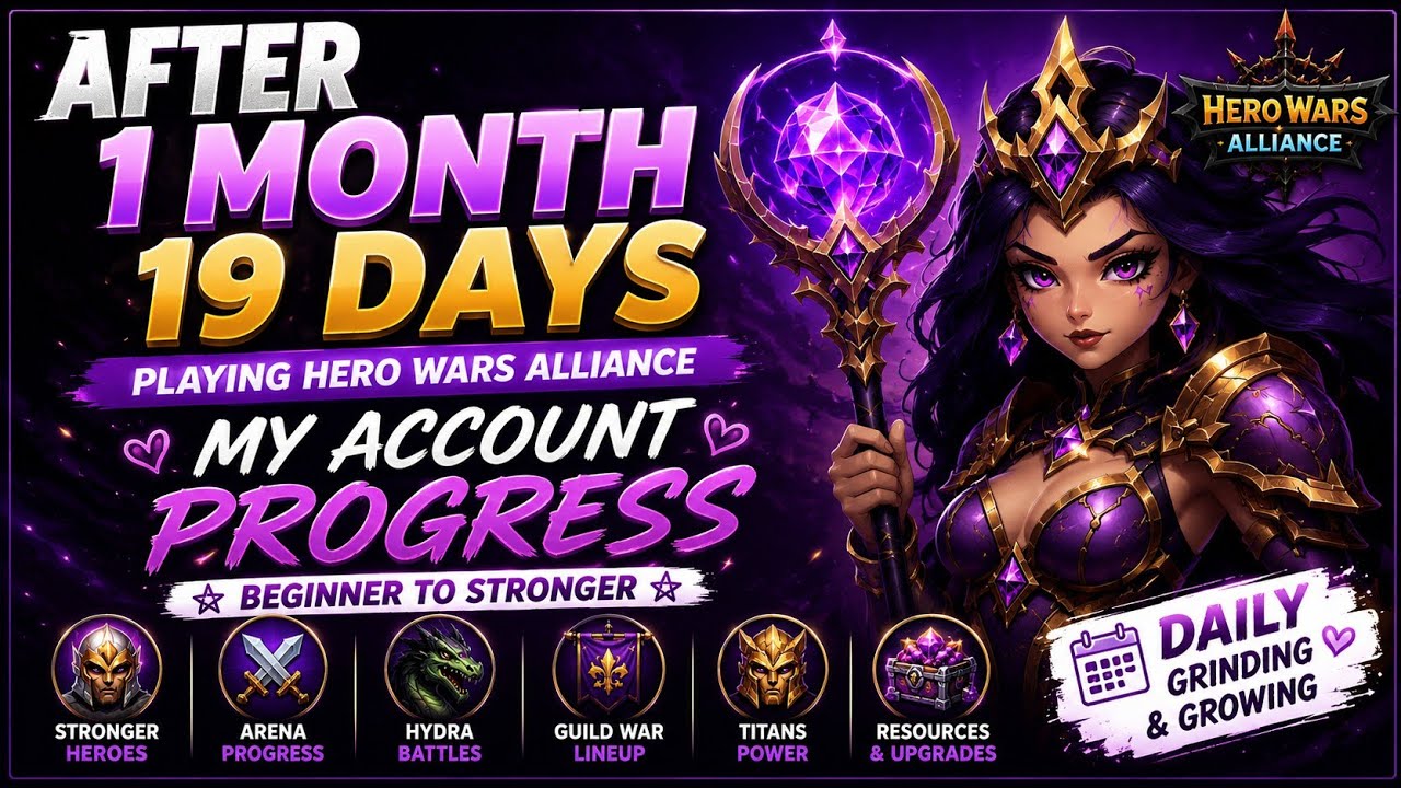  Hero Wars Alliance | My Account Progress After 1 Month & 19 Days!  Beginner to Stronger! F2P 