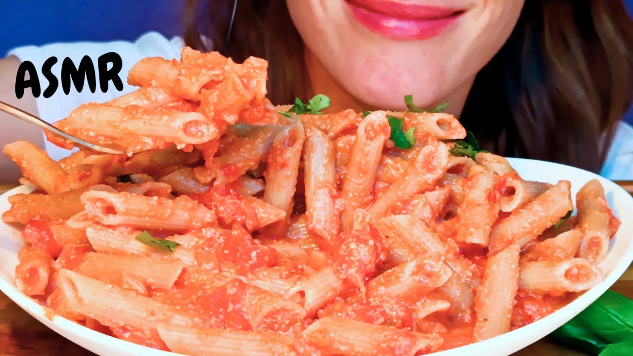 ASMR Penne alla Vodka Creamy Pasta (Mukbang|No Talking|Eating Sounds)