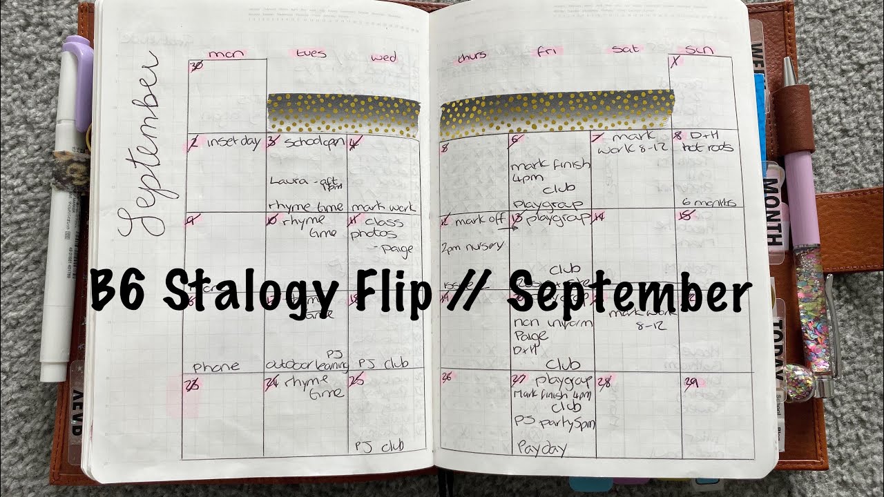 Обзор ежедневника B6 Stalogy за сентябрь 2019 // Pink Planner Girl