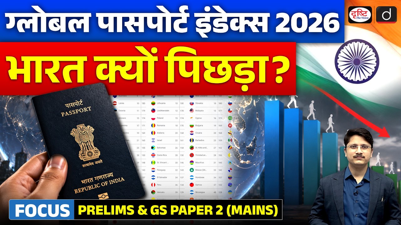 Global Passport Index 2026: Why Does India Lag Behind? | Current Affairs | Drishti IAS