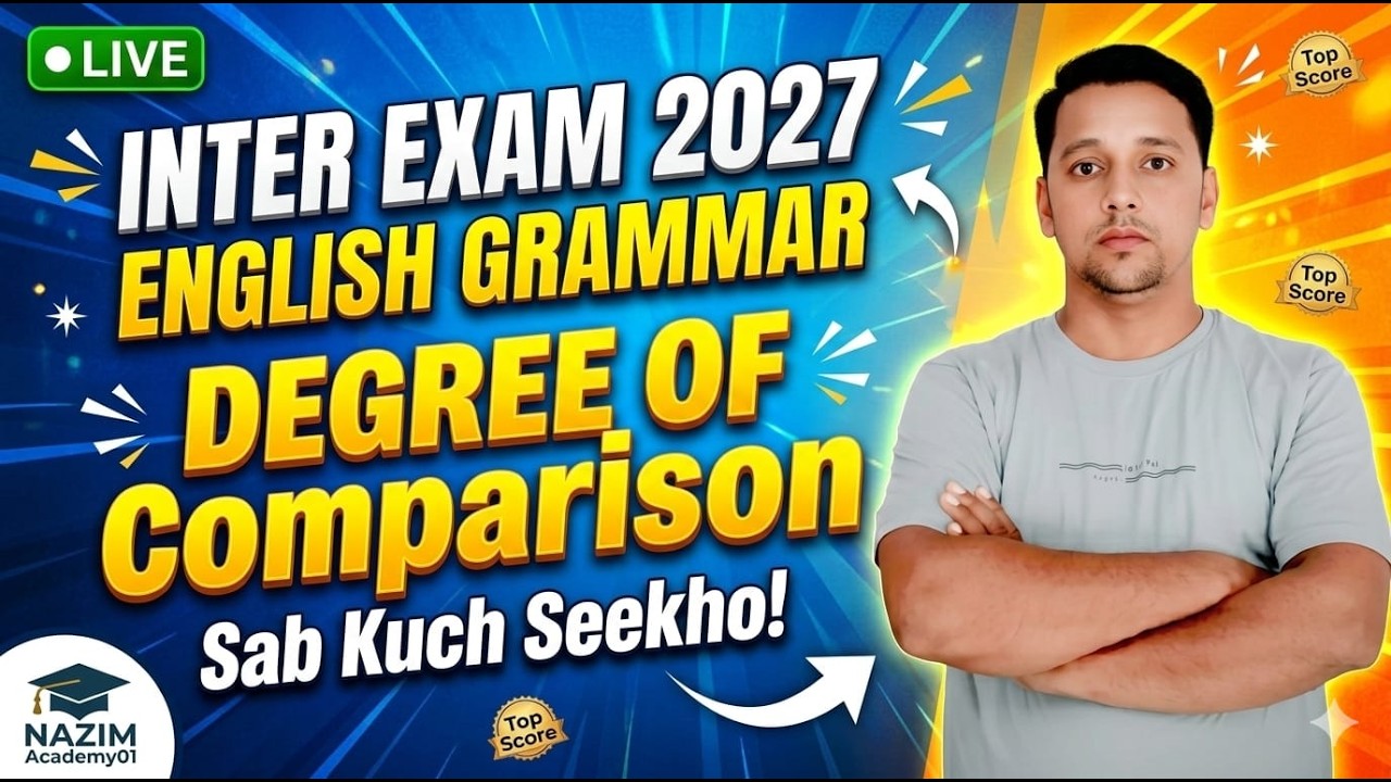 INTER EXAM 2027 | Degree of Comparison Full Chapter in One Class 🔥