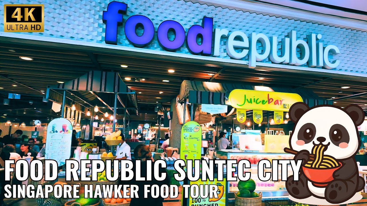 Food Republic at Suntec City Singapore - FULL Walkthrough | Hawker Food Tour [4K]