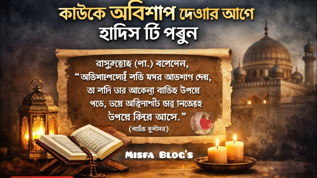 🔴 আজকের ইসলামিক লাইভ | অভিশাপ দেওয়া সম্পর্কে হাদিস