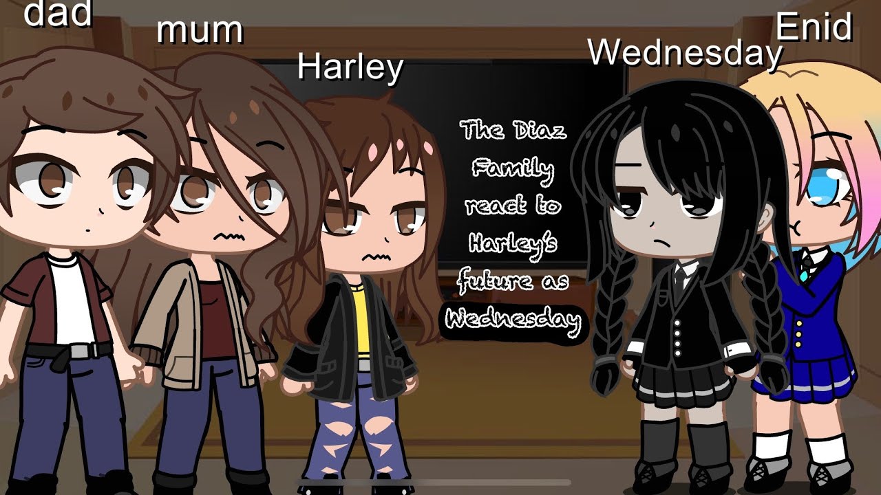 The Diaz family react to Harley as Wednesday| Wednesday| Stuck in the Middle| #wenclair