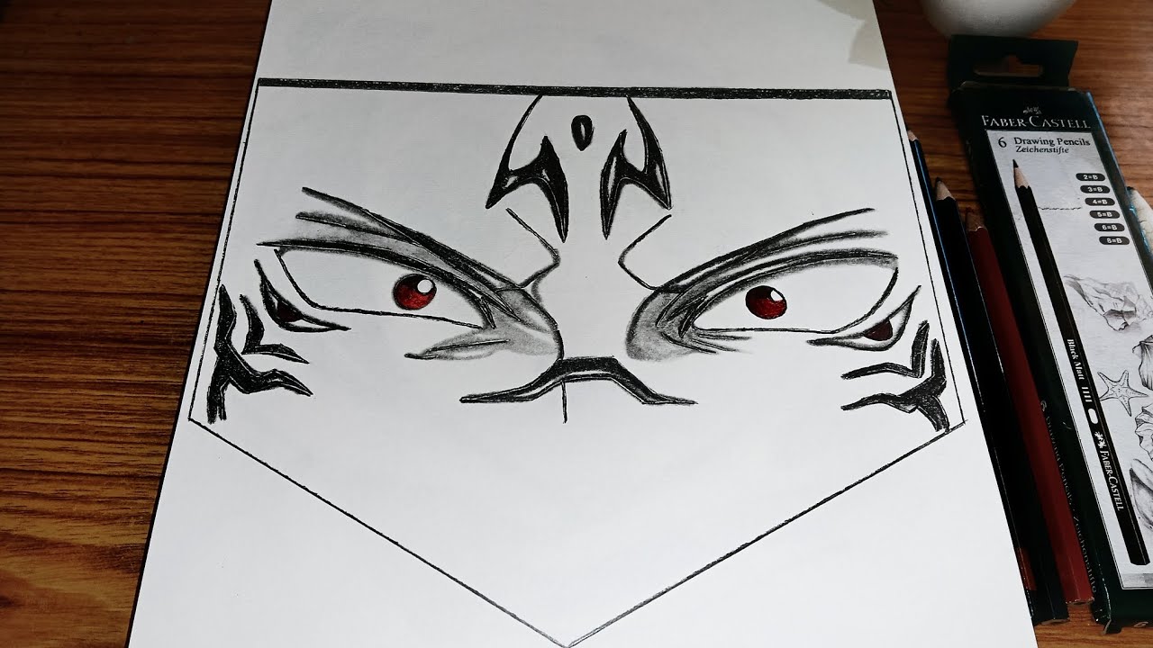 Easy Sukuna Eye Drawing Step by Step | Simple Anime Eye Sketch for Beginners