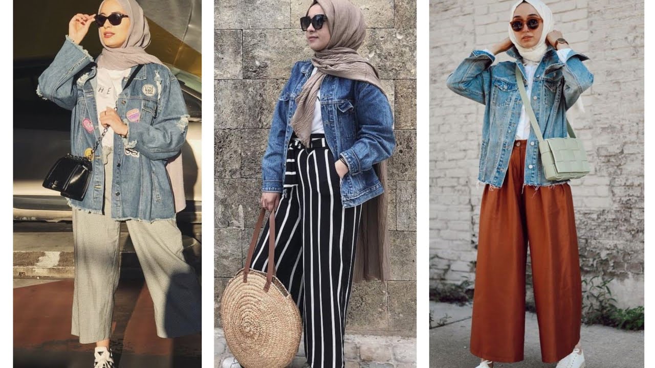 Denim Jacket with hijab Dressing 2023||@fashionTrendso