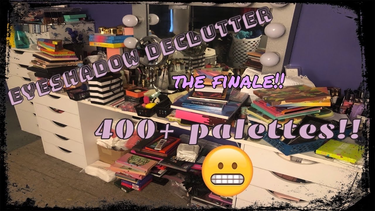 MASSIVE EYESHADOW PALETTE COLLECTION & DECLUTTER pt. 7 THE FINALE!! | 400+ PALETTES!! | 2021