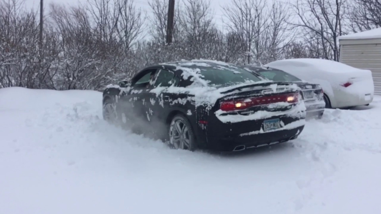 2013 Dodge Charger RT AWD in the snow part 2