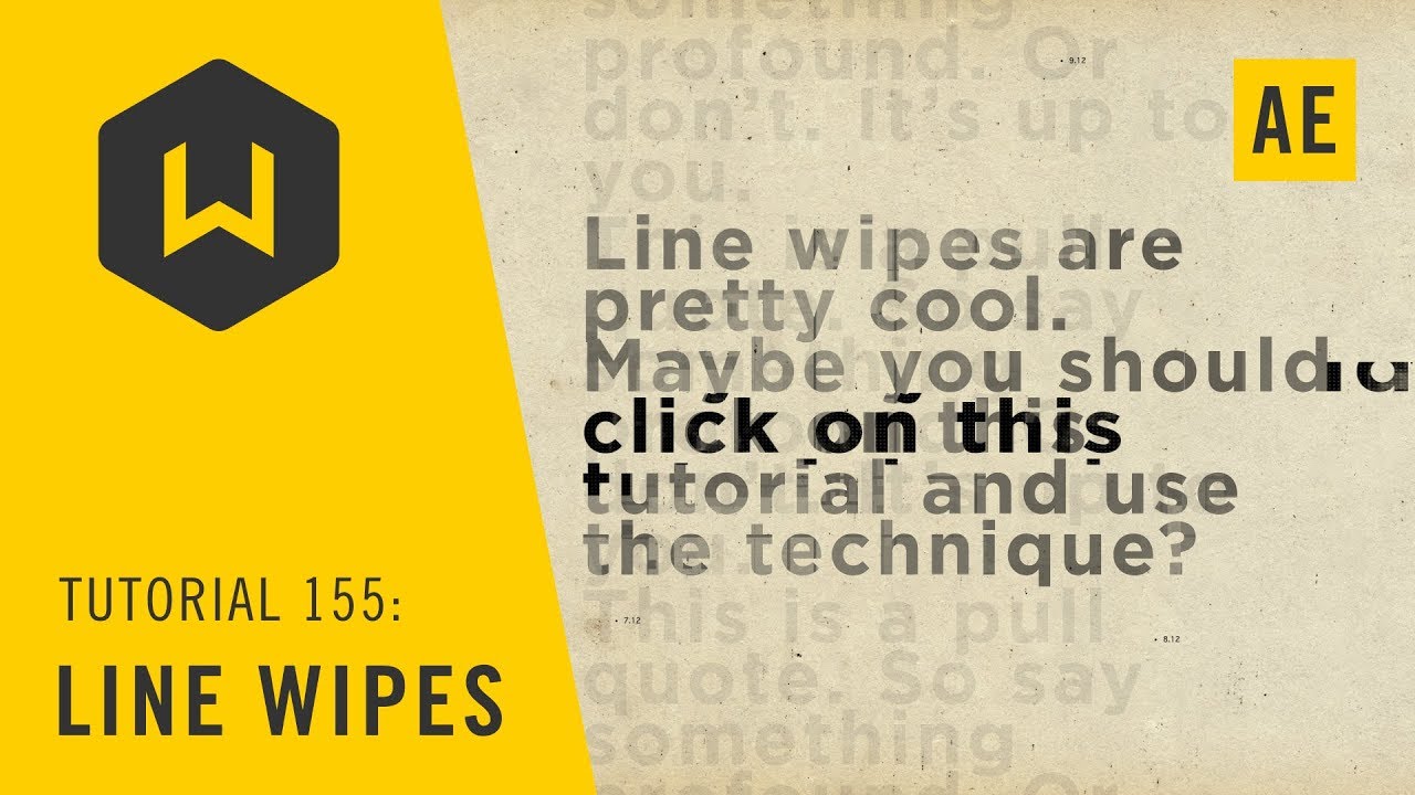 Combining wipes for useful effects in AE - Tutorial 155: Line Wipes