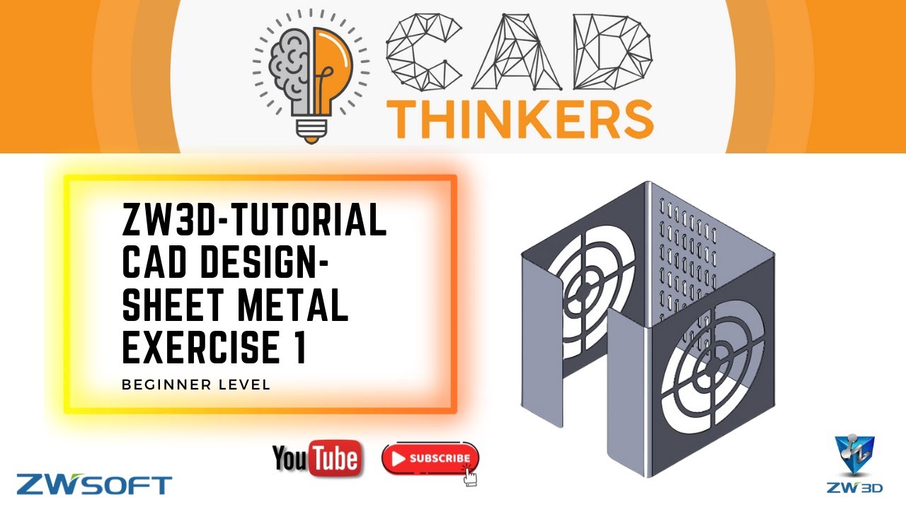 ZW3D Tutorial - Sheet Metal - Beginner level - Exercise 1